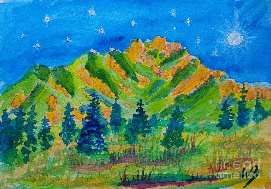 Middle Peak Painting by Walt Brodis