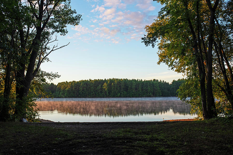 Middleton Pond Middleton Massachusetts Beautiful Morning Light Morning Through the Trees Photograph by Toby McGuire