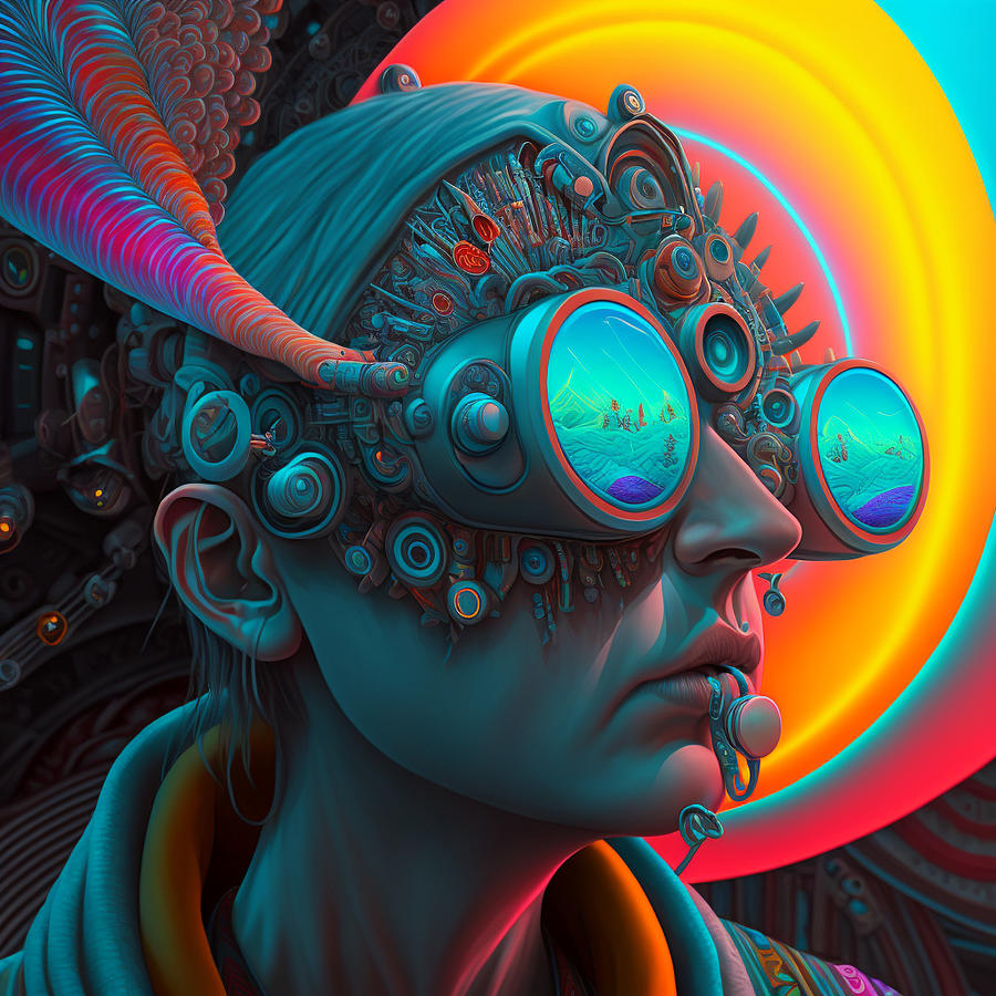 midjourney on a psychedelic bender UHD by Asar Studios Digital Art by ...