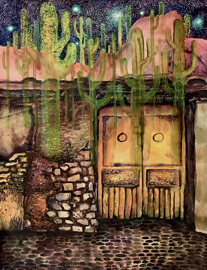Midnight at the Mission Mixed Media by James Huntley