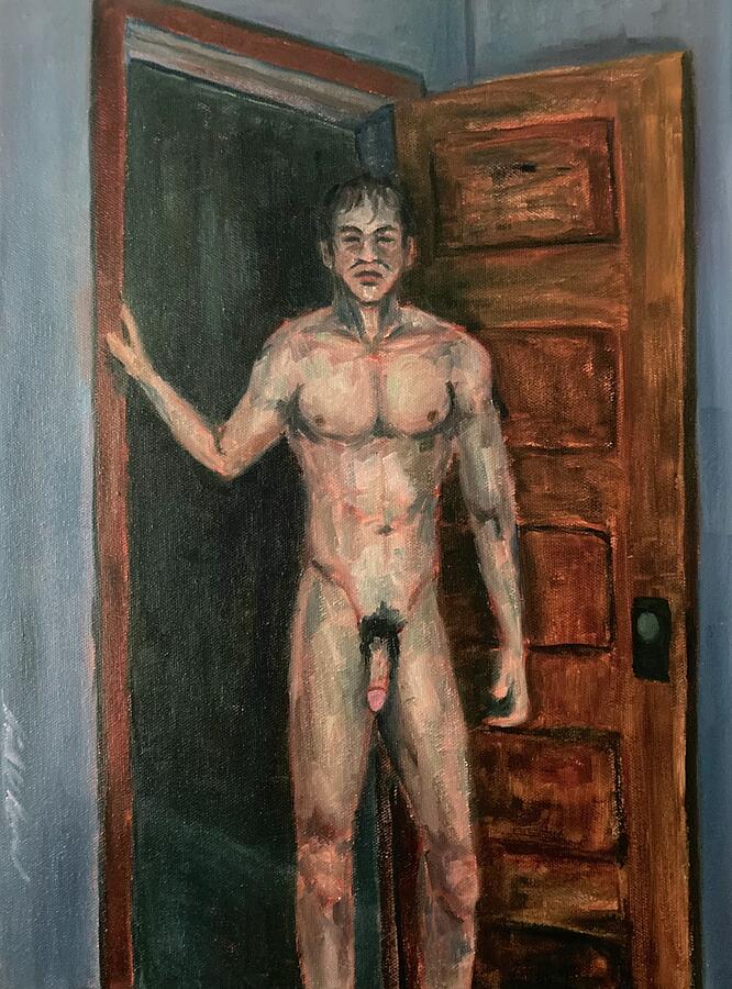 Nude Painting - Midnight Caller by Daniel W Green