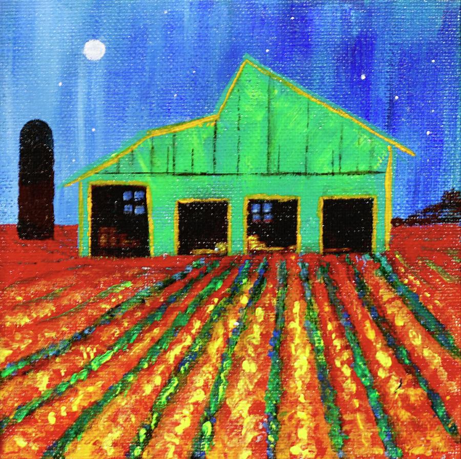Midnight Color Farm Painting by Dorsey Northrup