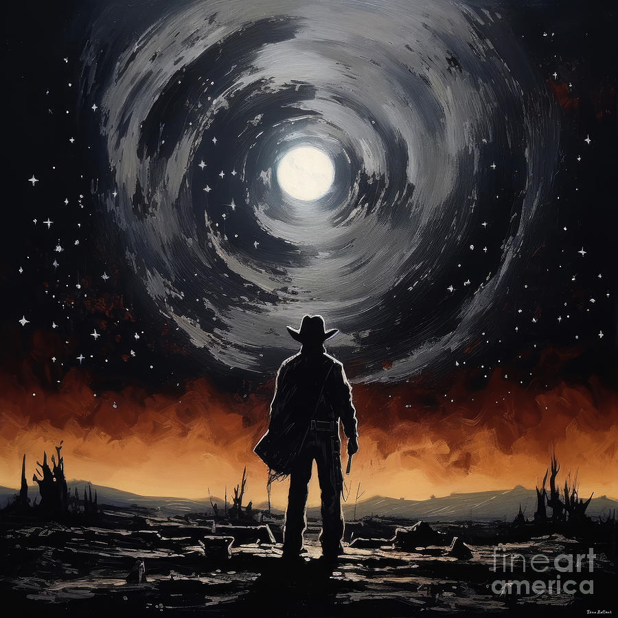 Midnight Cowboy Painting by Tina LeCour Midnight Cowboy Painting by Tina LeCour