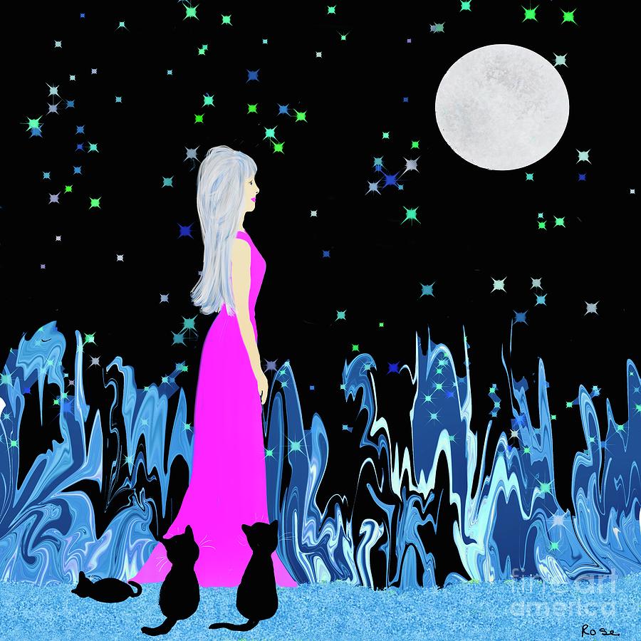 Midnight dream  Digital Art by Elaine Hayward