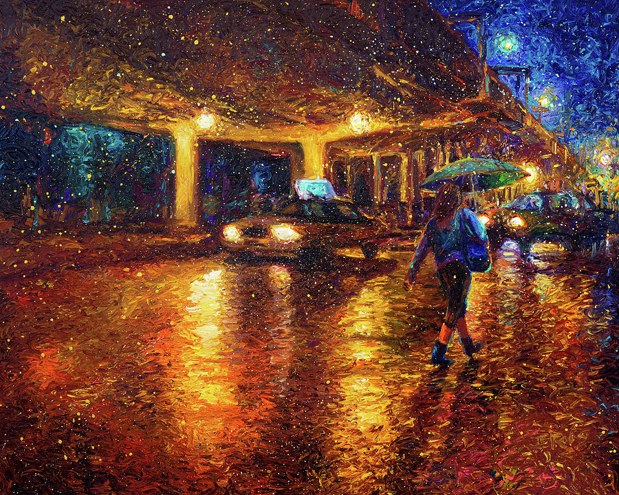 Car Painting - Midnight in Gowanus by Iris Scott