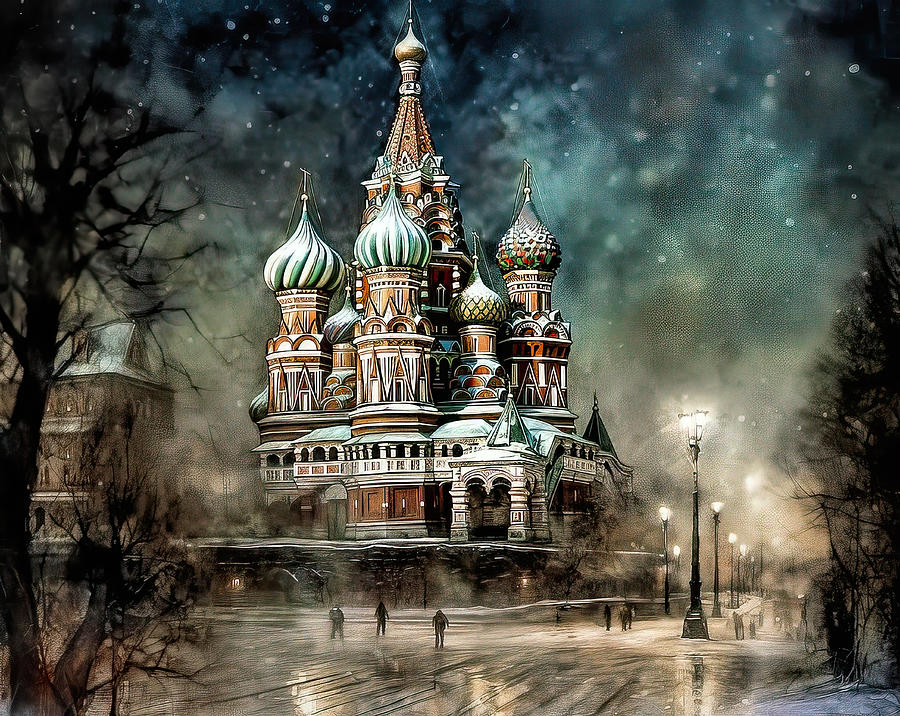 Midnight in Moscow Digital Art by Brian Tarr
