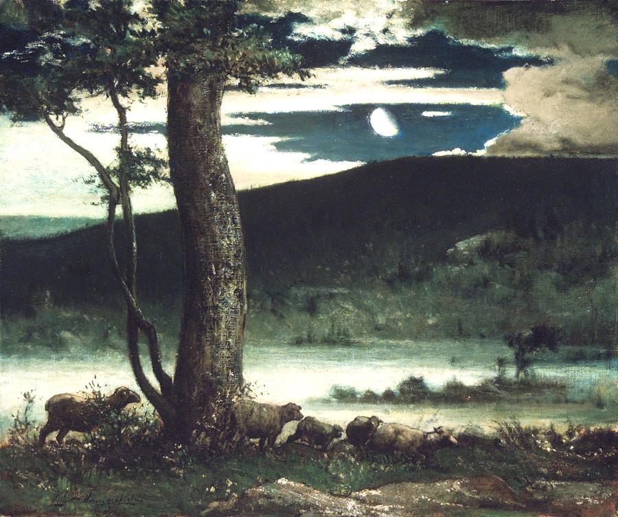 Elliott Painting - Midnight Moon by Elliott Daingerfield