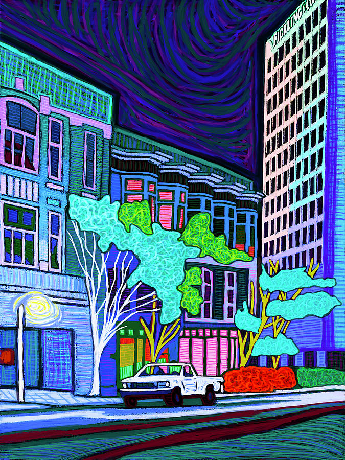 Midnight on Cotton Avenue Painting by Rod Whyte
