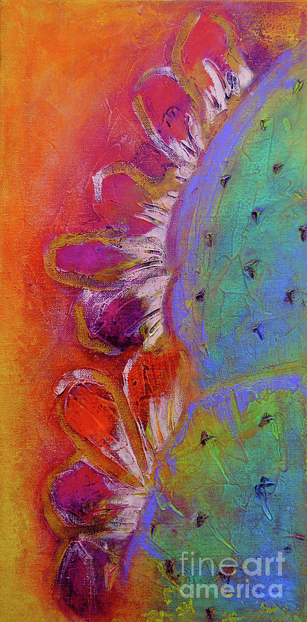 Midnight Prickly Pear I Painting by Robin Valenzuela Midnight Prickly Pear I Painting by Robin Valenzuela