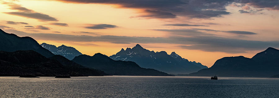 Midnight Sun on the Fjord Photograph by Rich Isaacman