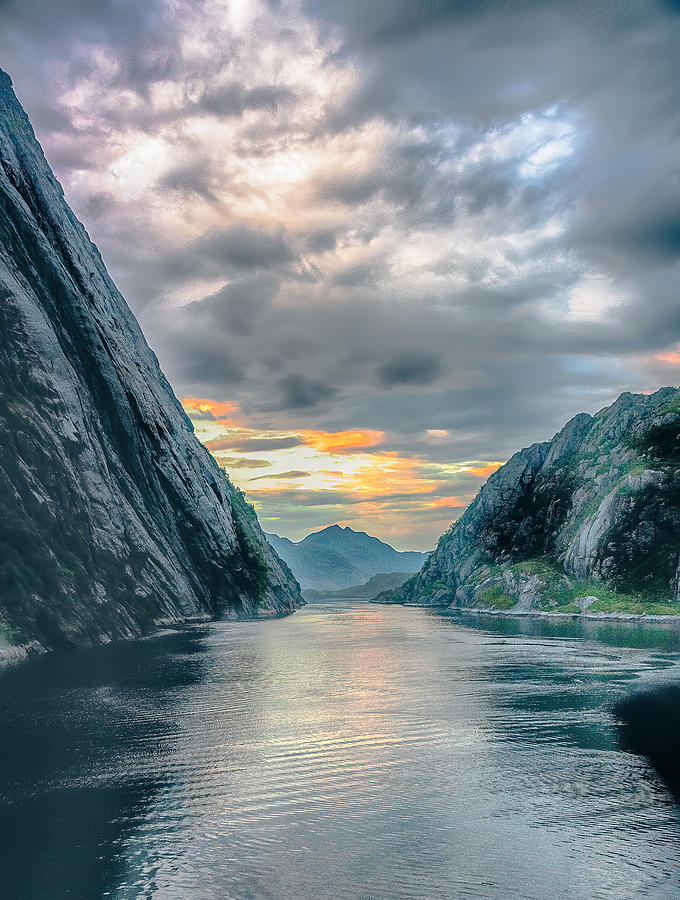Midnight Sun on the Trollfjord Photograph by Rich Isaacman