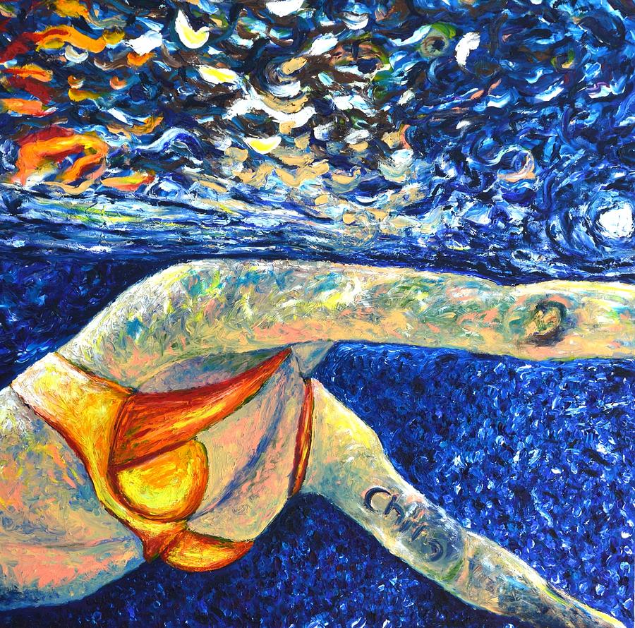 Midnight Swim Painting by Chiara Magni