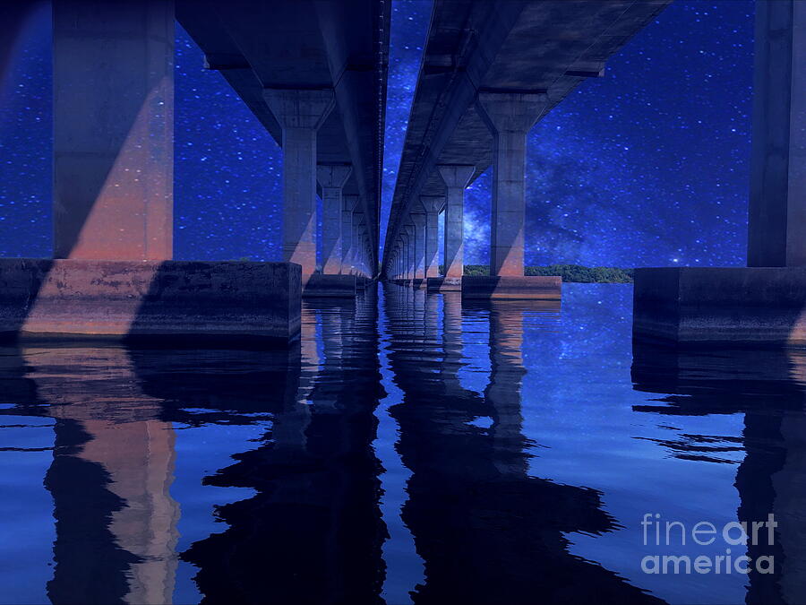 Midnight Under the Bridge Photograph by Jenny Revitz Soper