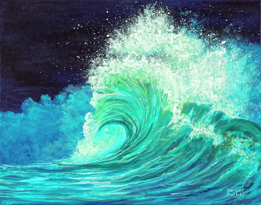 Midnight Wave Painting by Darice Machel McGuire
