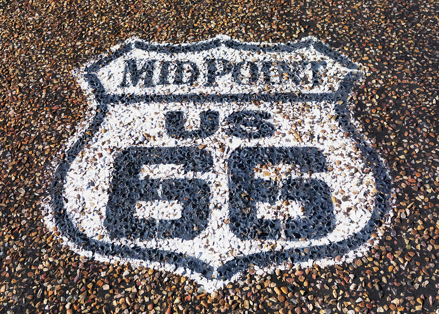 MidPoint Route 66 Shield - Adrian, Texas Photograph by Susan Rissi Tregoning