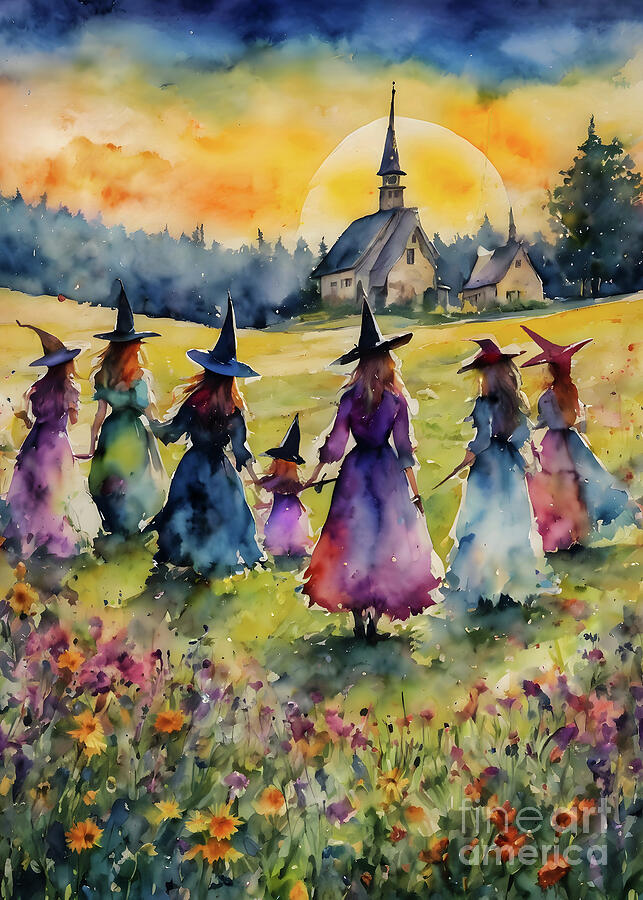 Witches Mixed Media - Midsommar by Lyra OBrien