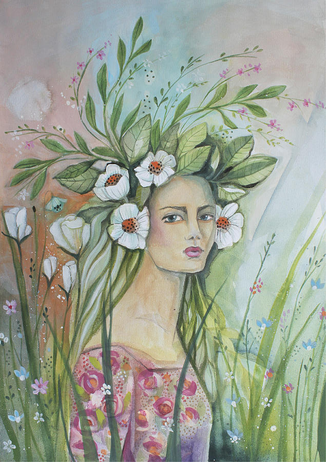 Midsummer Girl Painting By Johanna Virtanen - Fine Art America