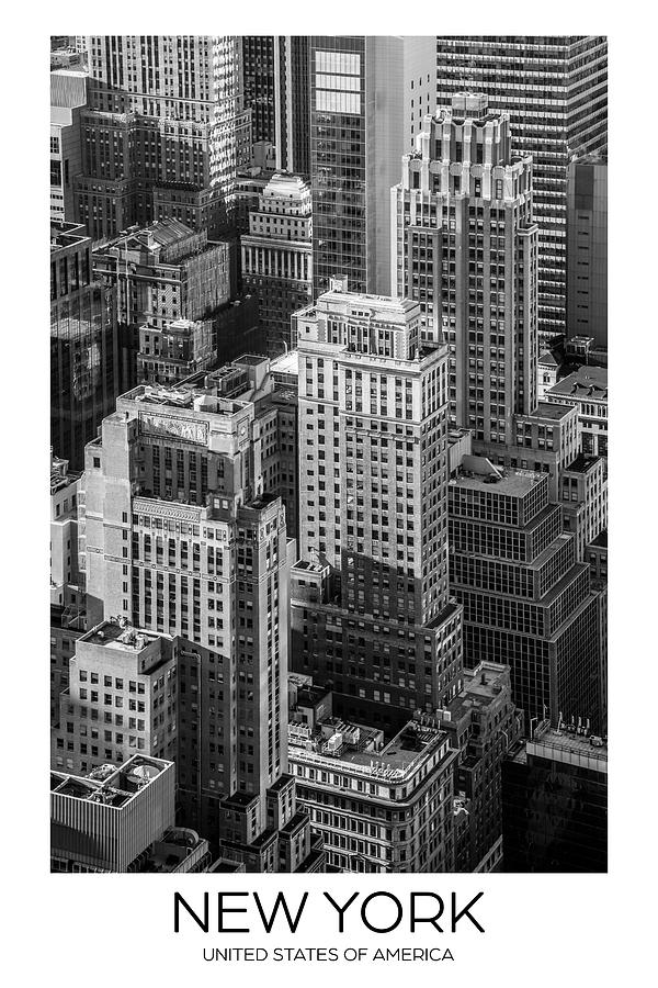 Midtown Rooftops Manhattan Photograph by Alan Copson