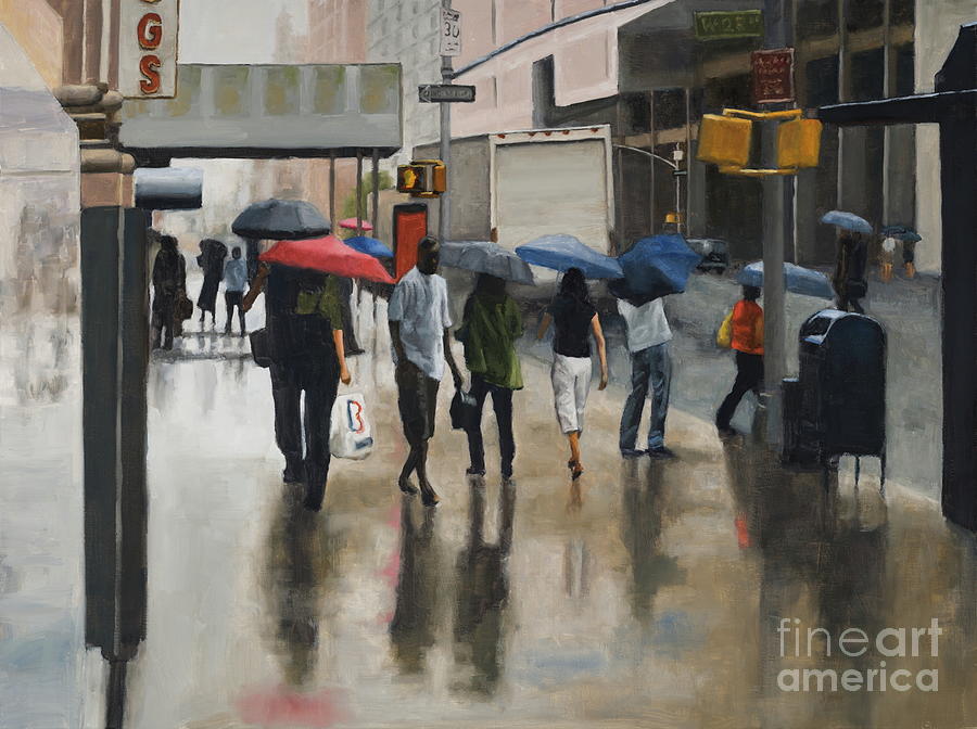 Umbrella Painting - Midtown USA by Tate Hamilton