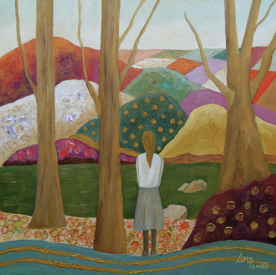 Midway Through Seasons Painting by Angeles M Pomata