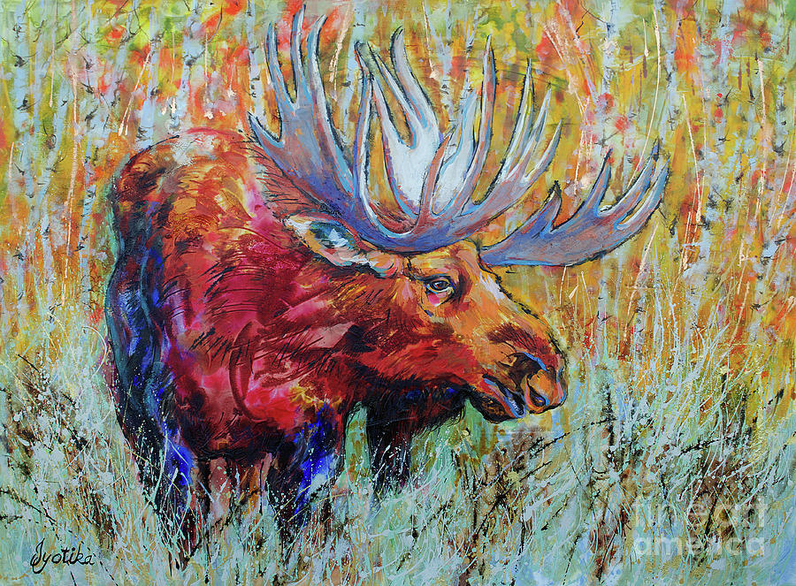 Mighty Moose Painting by Jyotika Shroff