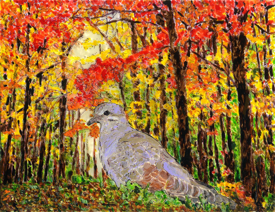 Mighty Mourning Dove Painting by Phil Strang
