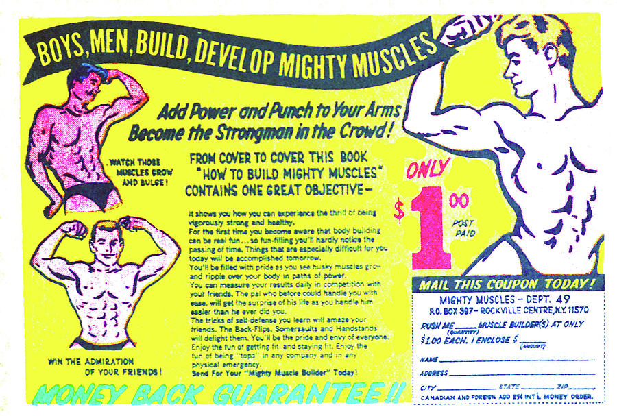 Mighty Muscles Add Circa 1960s Photograph