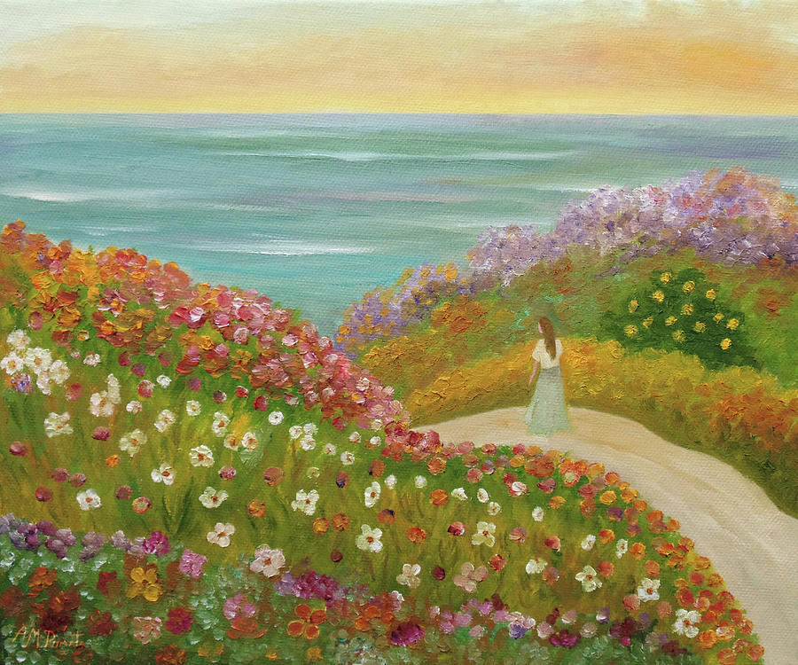 Spring Painting - Mighty Spring by Angeles M Pomata