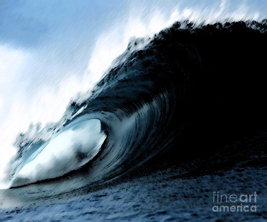 Mighty Waves Digital Art