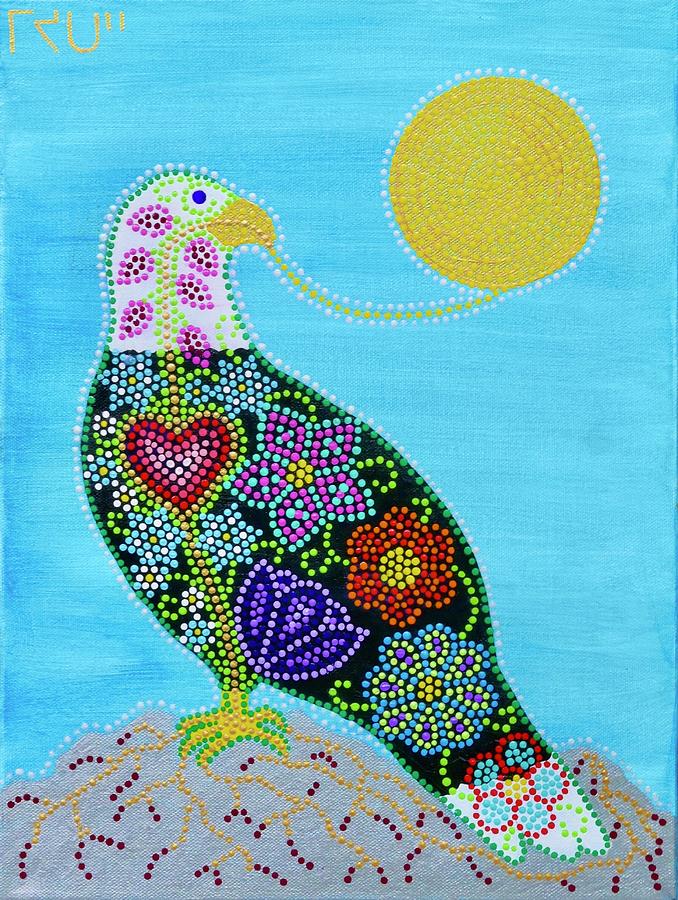 Indigenous Painting - Migizi Bald Eagle by Karlee Fellner Indigenous Painting - Migizi Bald Eagle by Karlee Fellner