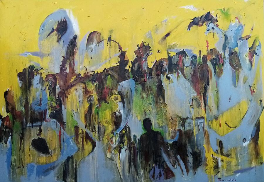 Migrations Painting by Stojan Bozic