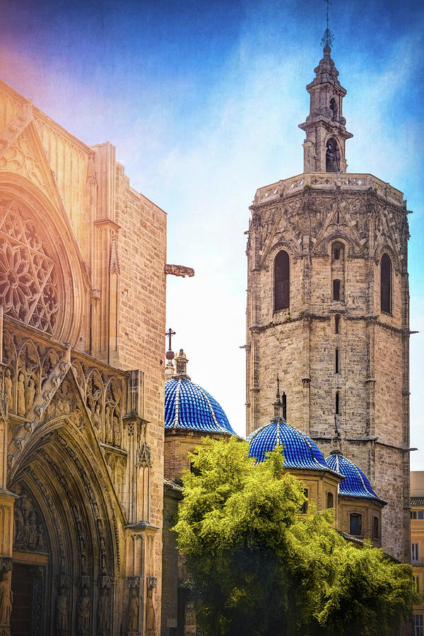 Miguelete Bell Tower and Valencia Cathedral Spain  Photograph by Carol Japp