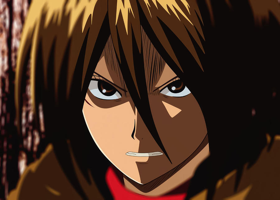 Mikasa Poster Angry Digital Art by Michael Anime