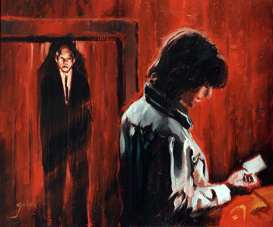 Mike and the Tall Man Painting by Sv Bell Mike and the Tall Man Painting by Sv Bell