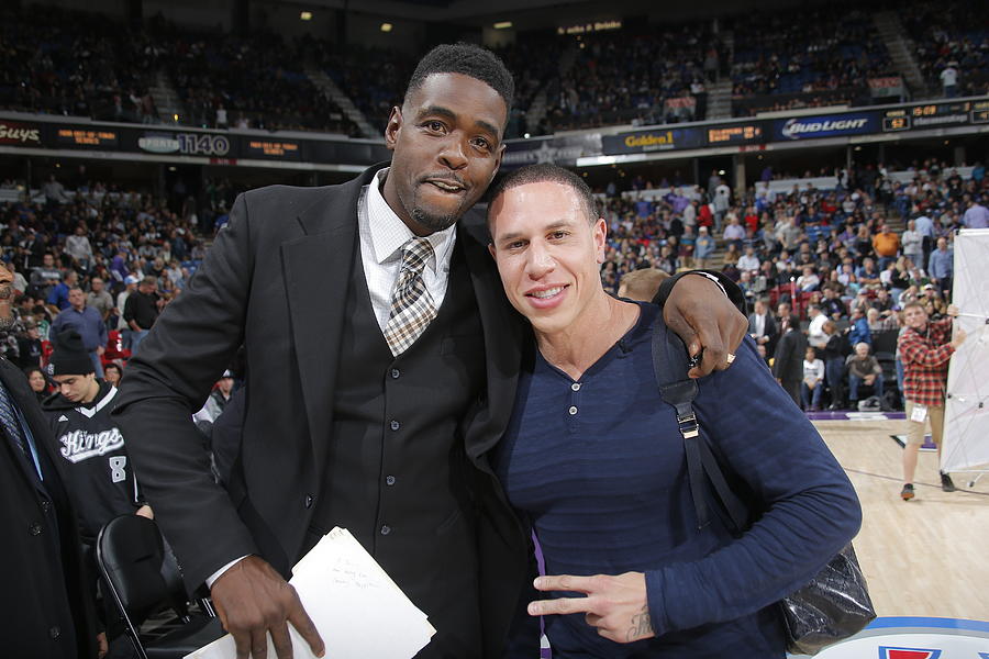 Mike Bibby and Chris Webber Photograph by Rocky Widner