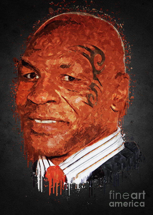 Mike Tyson painting Digital Art by Gunawan RB