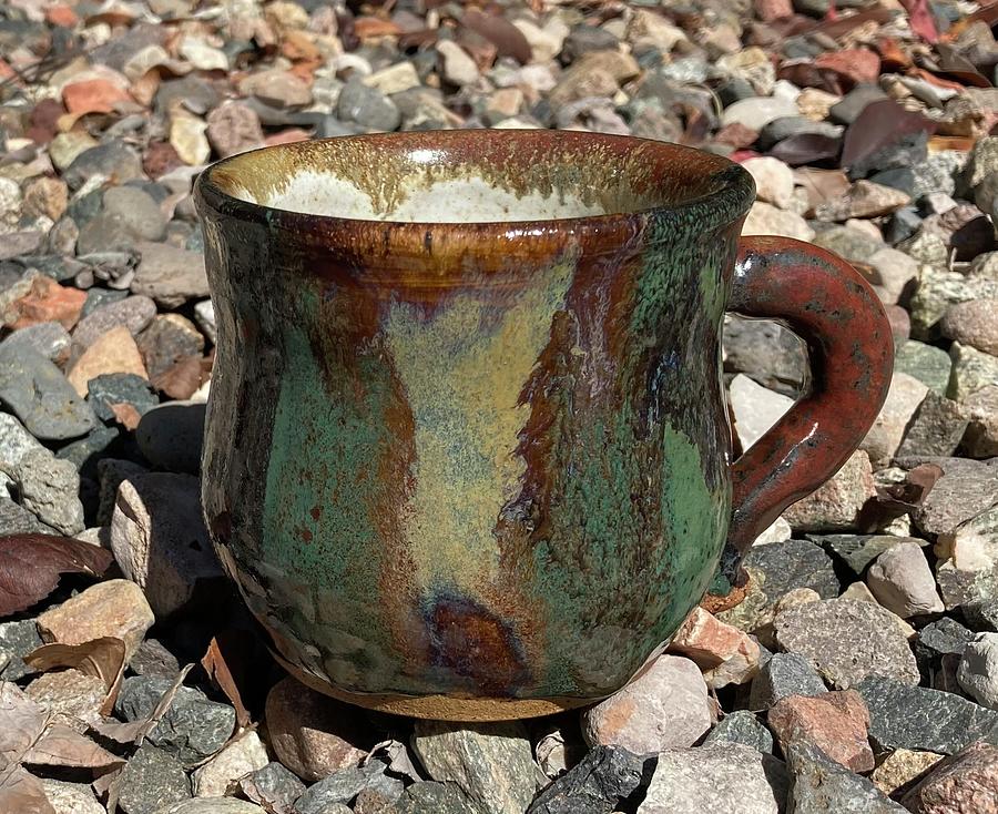 Chrome Green Sculpture - Mikes Mugs by Mike Coyne
