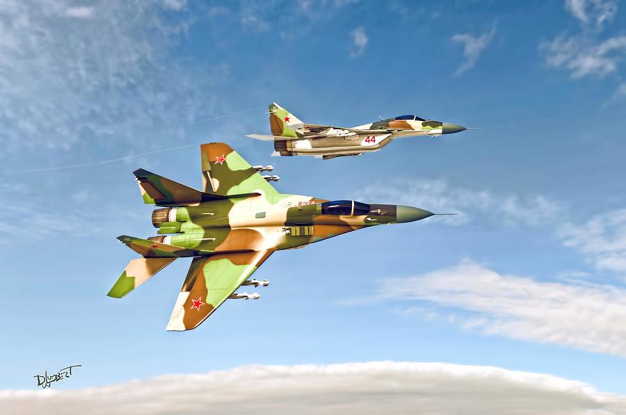 Mikoyan MiG-29 Fulcrum Digital Art by David Luebbert