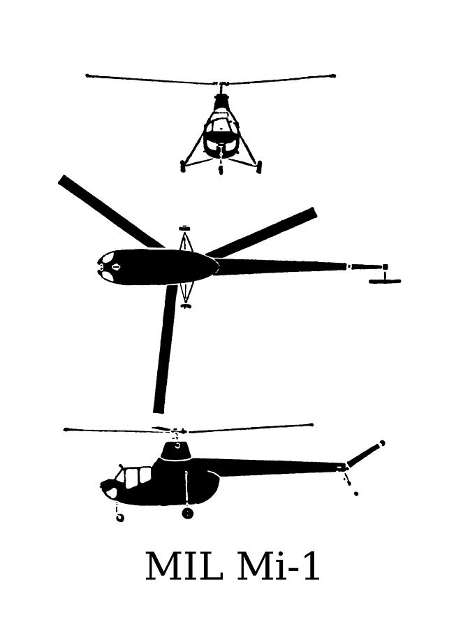 MIL Mi 1 Helecopter Digital Art by Roy Pedersen