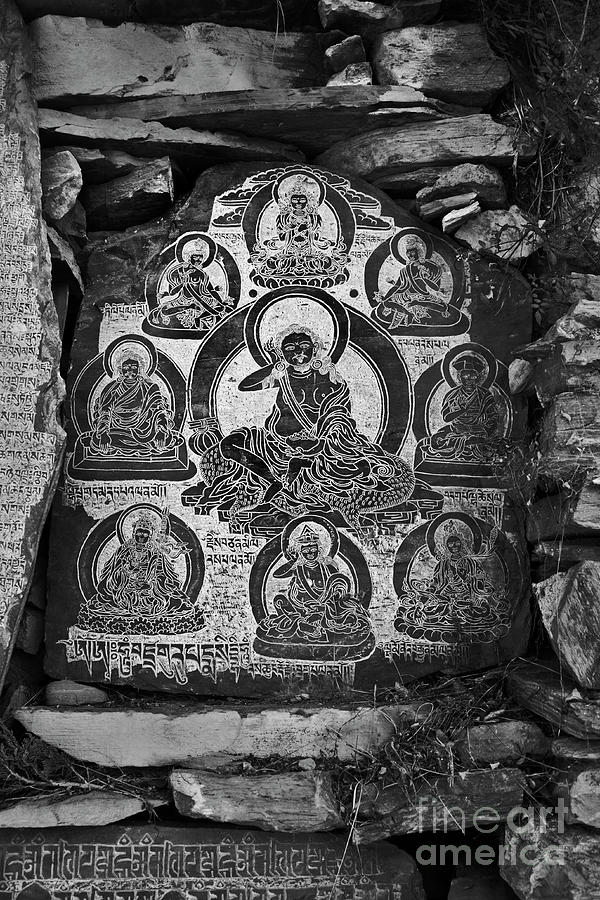 Milarepa Mani Stone - Nupri Nepal Photograph by Craig Lovell