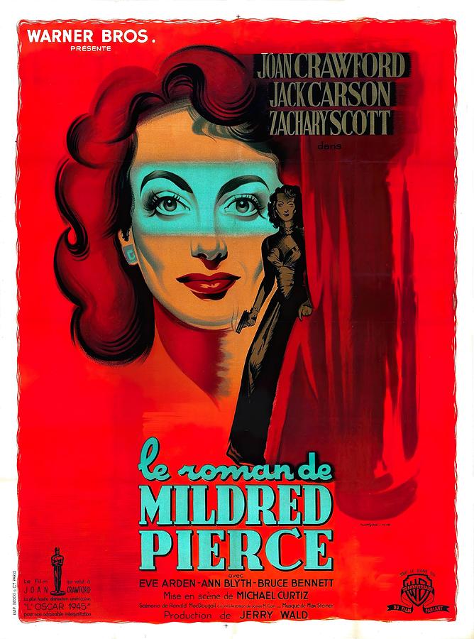 Joan Crawford Mixed Media - Mildred Pierce, 1945 - art by Roger Jacquier by Movie World Posters