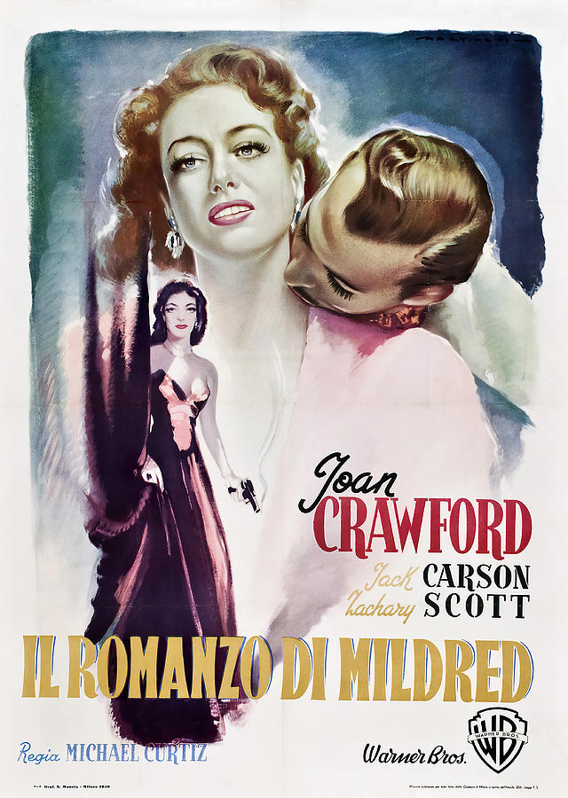Joan Crawford Mixed Media - Mildred Pierce, 1945 - art by Anselmo Ballester by Movie World Posters