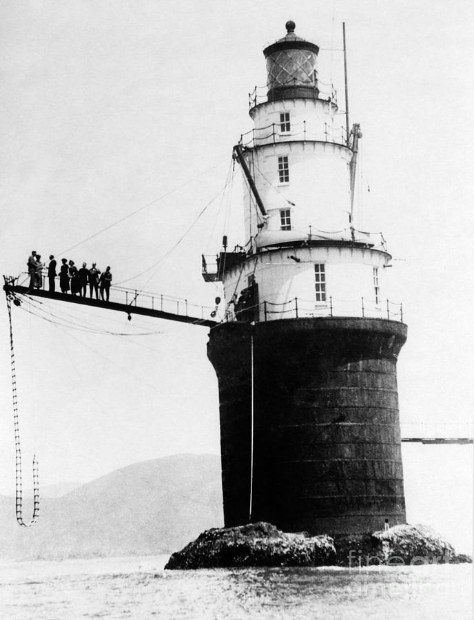 Mile Rocks Lighthouse, 1924 Photograph by Granger