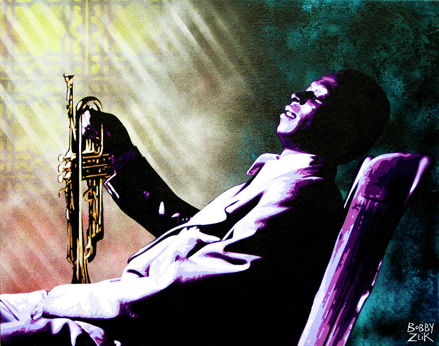 Miles Davis Painting by Bobby Zeik