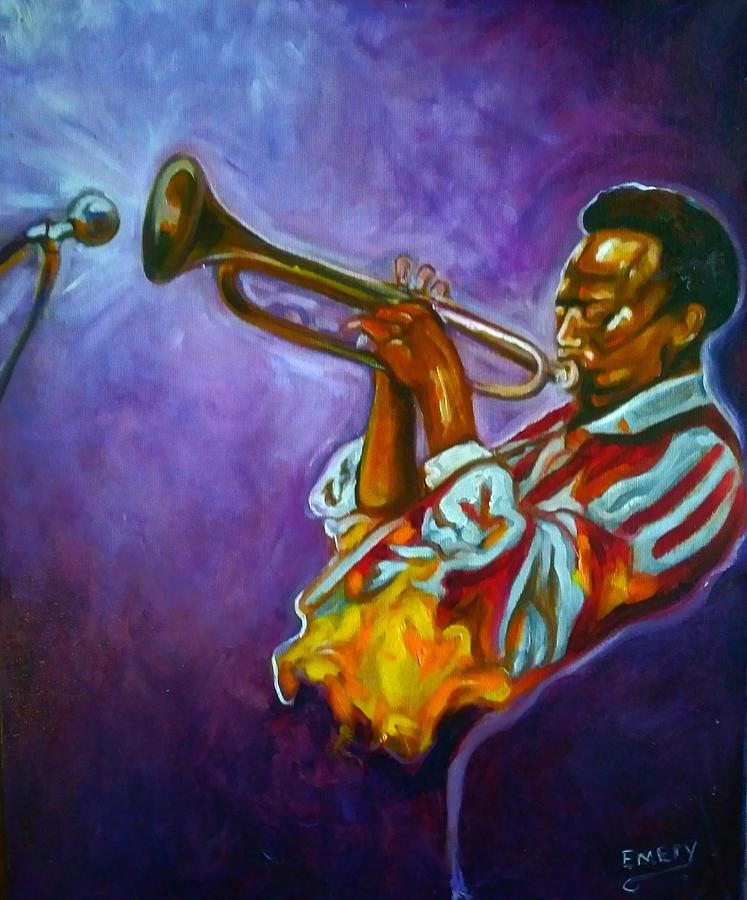 Miles Davis Painting by Emery Franklin