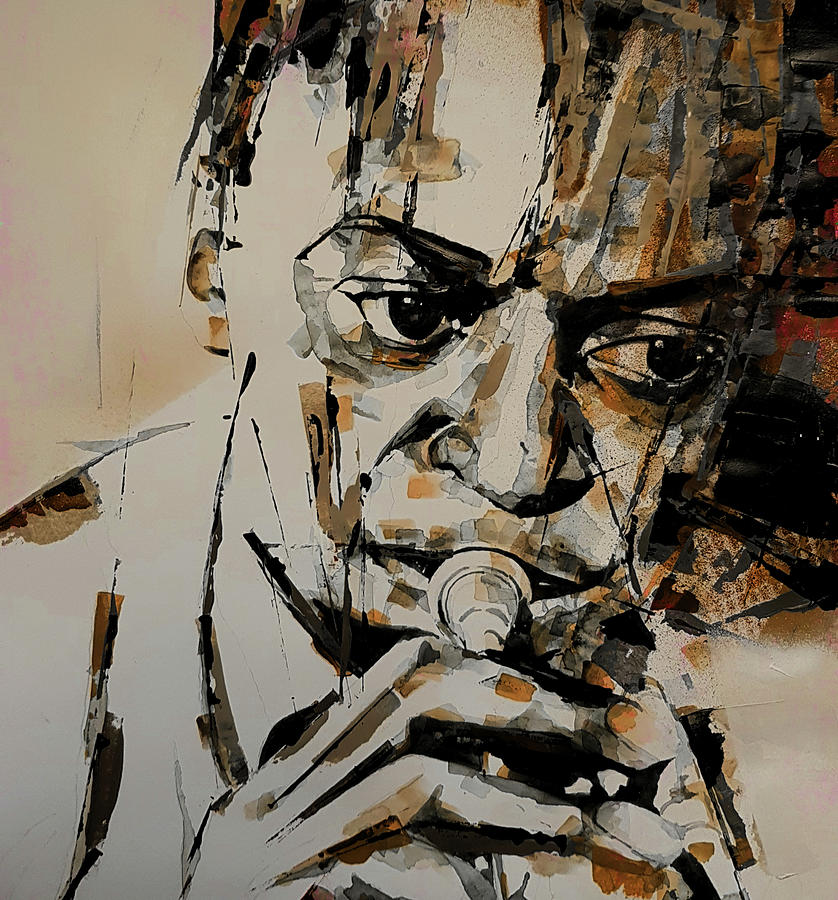 Miles Davis - Jazz Painting by Paul Lovering
