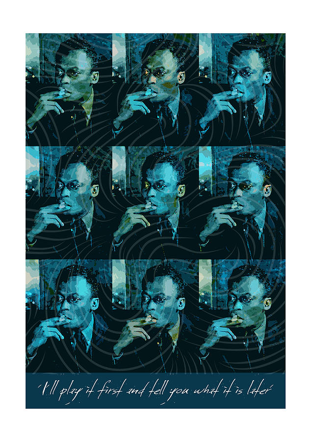 John Coltrane Digital Art - Miles Davis - Music Heroes Series by Movie Poster Boy
