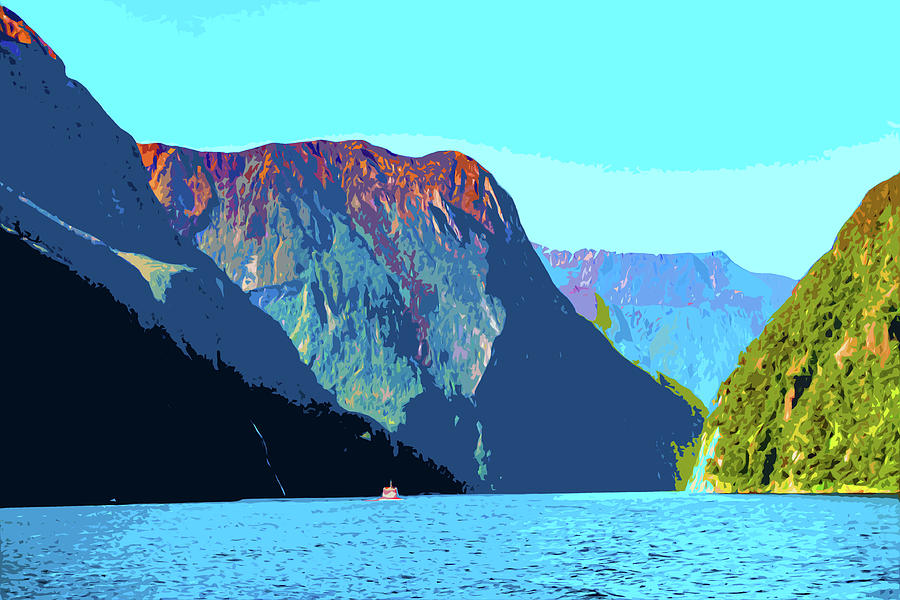 Milford Sound - New Zealand Digital Art by V Grebin - Pixels