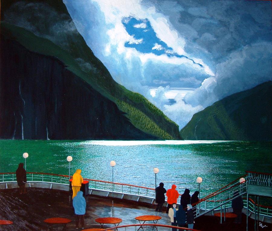 Milford SOund Painting by Sam Hall