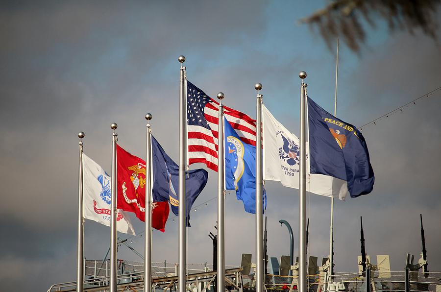 Military Flags Photograph by Cynthia Guinn